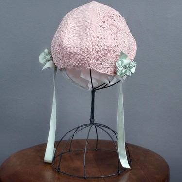 Vintage Baby Girls Bonnet Hat 1920 display picture 2