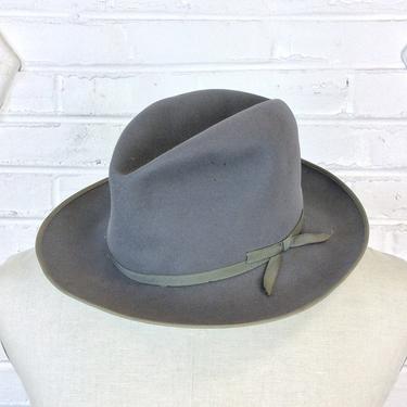 Vintage 1950s 1960s Royal Stetson Stratoliner Gray Fur Felt