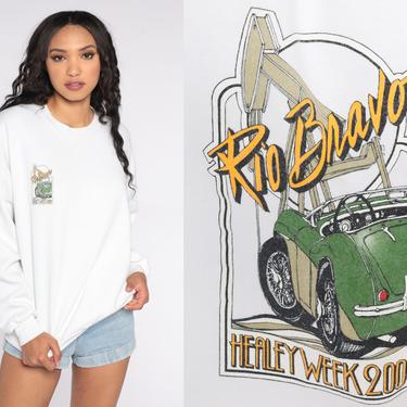 Rio Bravo Healy Week Sweatshirt Crewneck Sweatshirt Y2K Graphic Sweatshirt Classic Car Slouchy Vintage 00s White Extra Large xl 