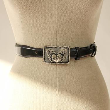 Vintage 90s Vicenza Black Crocodile Embossed Leather Whip  display picture 1