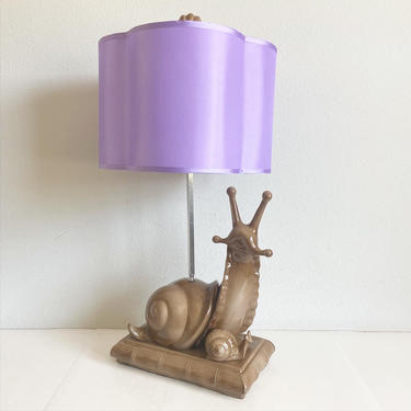 Midcentury Giant Snail Lamp & Shade 