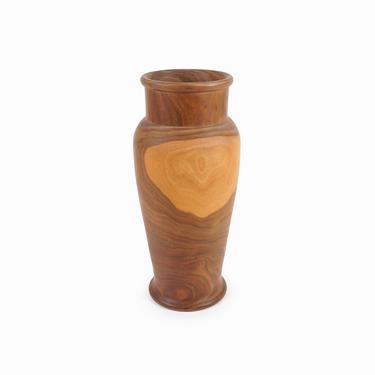 13.5" Wooden Vase Hardwood Hand Turned 