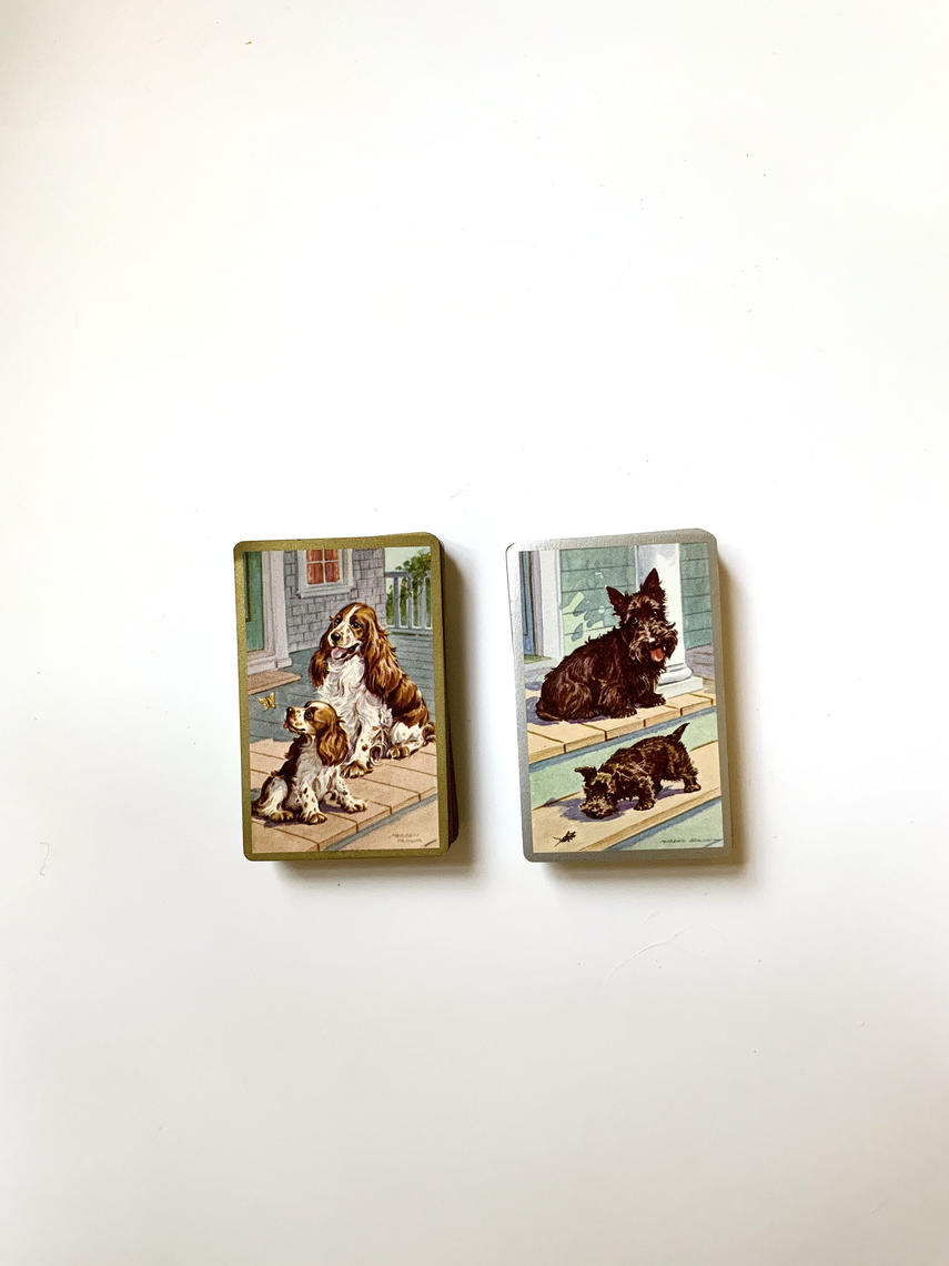 Vintage Dog Themed Playing Cards- 2 Decks of 52 | FunkyRelic | San ...