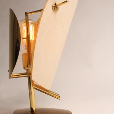 1950s BRASS TABLE LAMP  in the manner  of  Arredoluce  or Pierre Guariche 