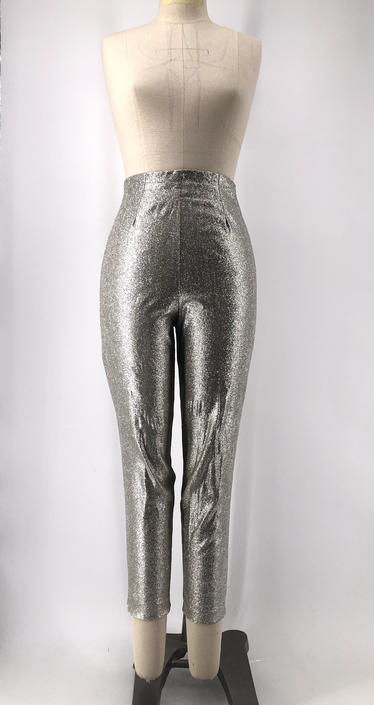 1950s Silver Lurex Capri Pants Size 4, Vampy Cigarette Style, Retro  Metallic Trousers, Vintage Women's Pants Bad Gal Rockabilly Sz S