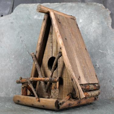 A-Frame Birdhouse, Hand-Made, Rustic | Vintage Birdhouse | Rustic Birdhouse | Circa 1950s 