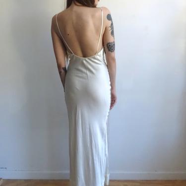 Vintage 40s Ivory Satin Rayon Backless Slip Dress/1940 | Bottle of Bread -  Baltimore, MD | ATTIC
