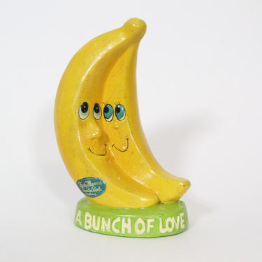 Vintage Anthropomorphic Banana Bank, Made In Japan 