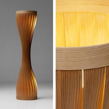 Twisted Pinewood Floor Lamps by Hans-Agnes Jakobsson