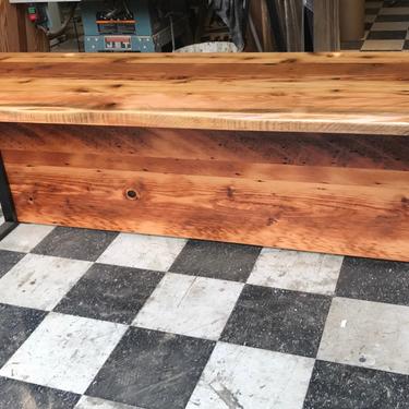 Stand-Alone Reclaimed Wood Desk with Modesty Panel 