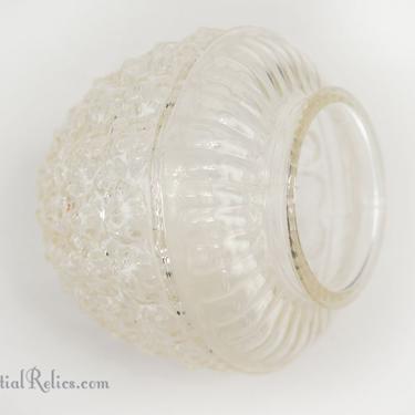 Small chrome ceiling fixture with bubble glass shade, circa 1950s