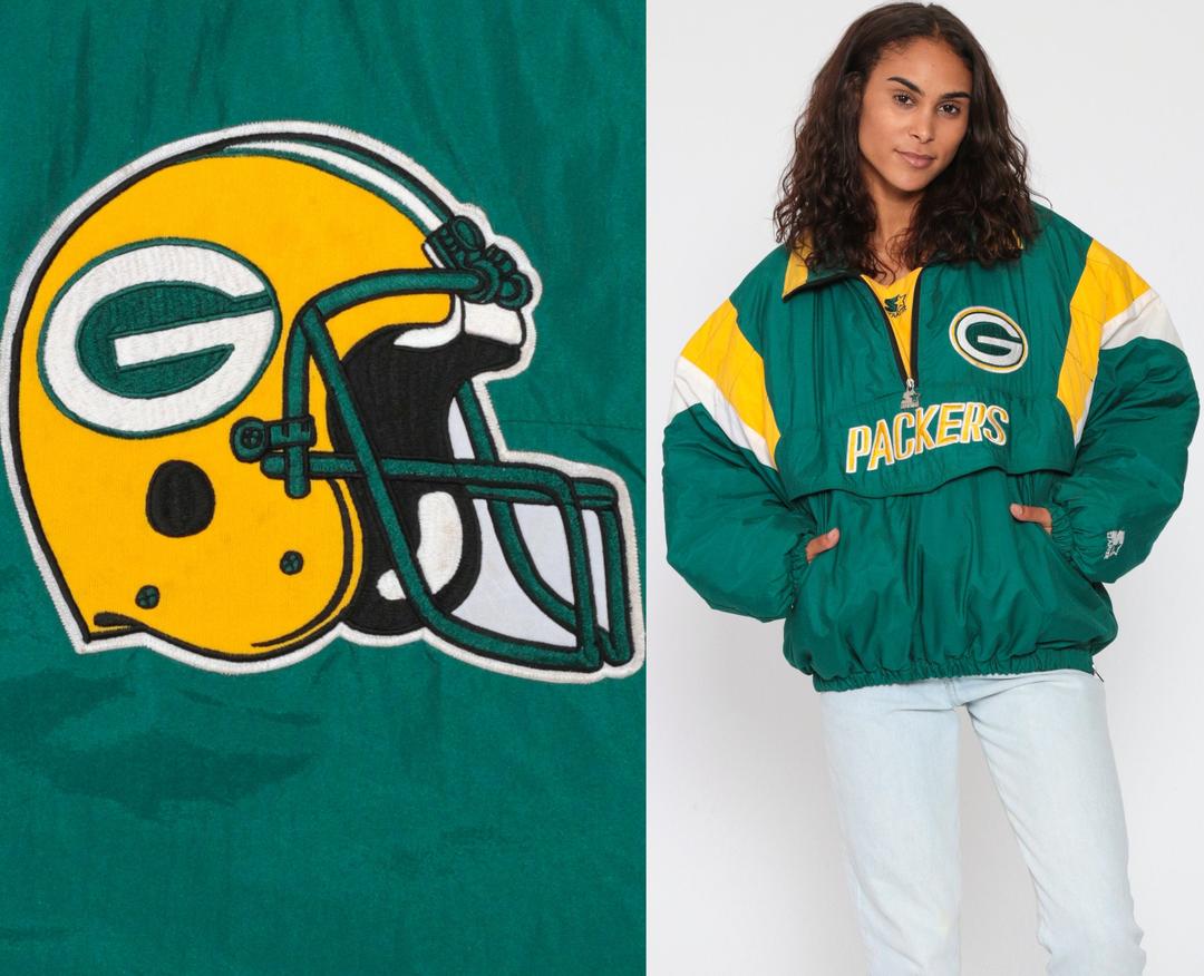 Vintage Starter NFL Green Bay Packers Embroidered Winter Jacket Sz 2XL – F  As In Frank Vintage