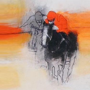 &quot;Race&quot;, Mixed Media on Canvas by Shahen Zarookian