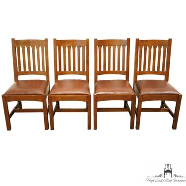 Set of Four STICKLEY FURNITURE Collector Edition Mission Craftsman Style Dining Side Chairs - #32 Onondaga Finish 