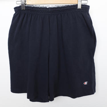 vintage faded CHAMPION brand black &amp; white drawstring ATHLETIC 1990s y2k black champion shorts -- great condition 