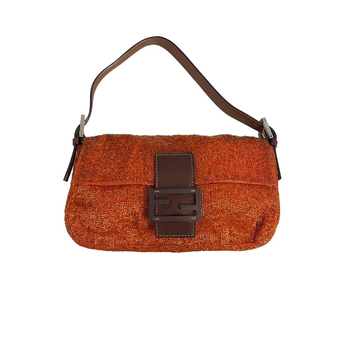 Vintage Fendi Orange Beaded Baguette – Treasures of NYC