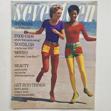 Vintage 70's Seventeen Magazine, July 1971, 70's Fashion Magazine 