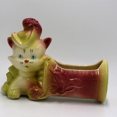 vintage Hull cat planter 