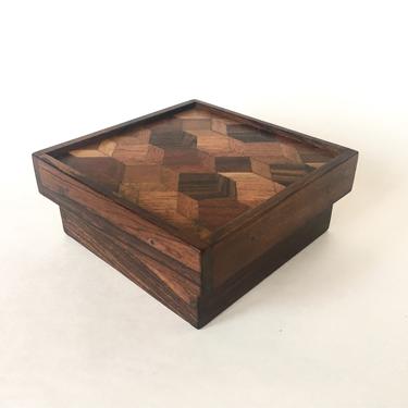 Mid Century Don Shoemaker Exotic Wood Parquetry Box - Mexican Modern 