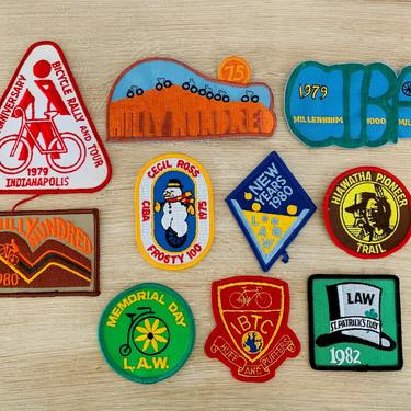 Vintage Sew On Embroidered Patches - Cycle Clubs and Bike Tours from 1970s and 80s - Lot of 10 Patches #2 