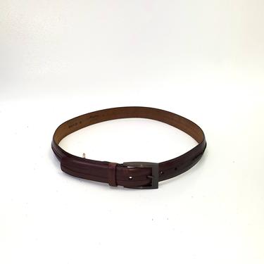 Genuine Mezlan Men's Leather Belt Brown Made In Spain 1.25” Wide Buckle Size 38 