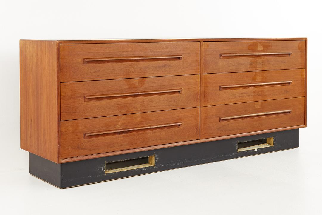 Westnofa Mid Century Teak 6 Drawer Lowboy Dresser mcm Modern Hill