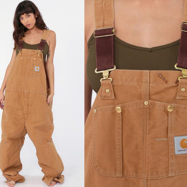 Carhartt Overalls Men's 34 Workwear Coveralls Baggy Pants Ripped