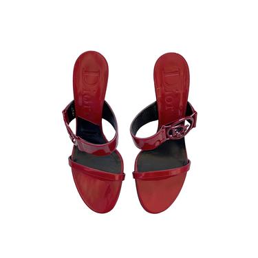 Dior Red Patent Strap Heels