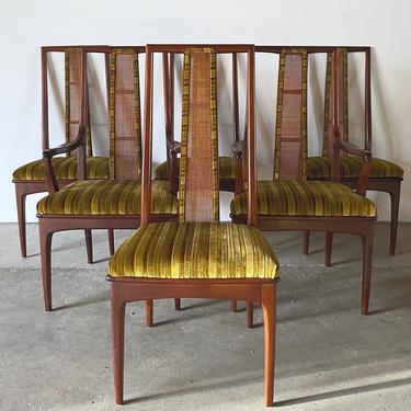 Mid-Century Highback Dining Chairs by John Stuart Inc 