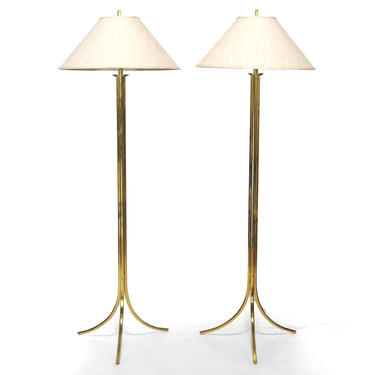 Brass Floor Lamps by Lang-Levin