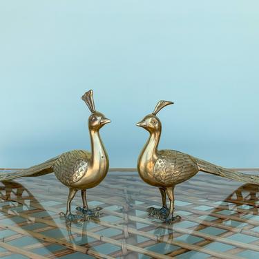 His and Hers Brass Peacocks