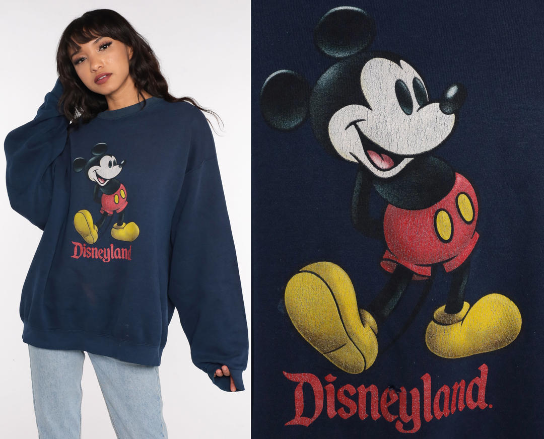 Disneyland Sweatshirt Mickey Mouse Shirt 90s Sweater 80s