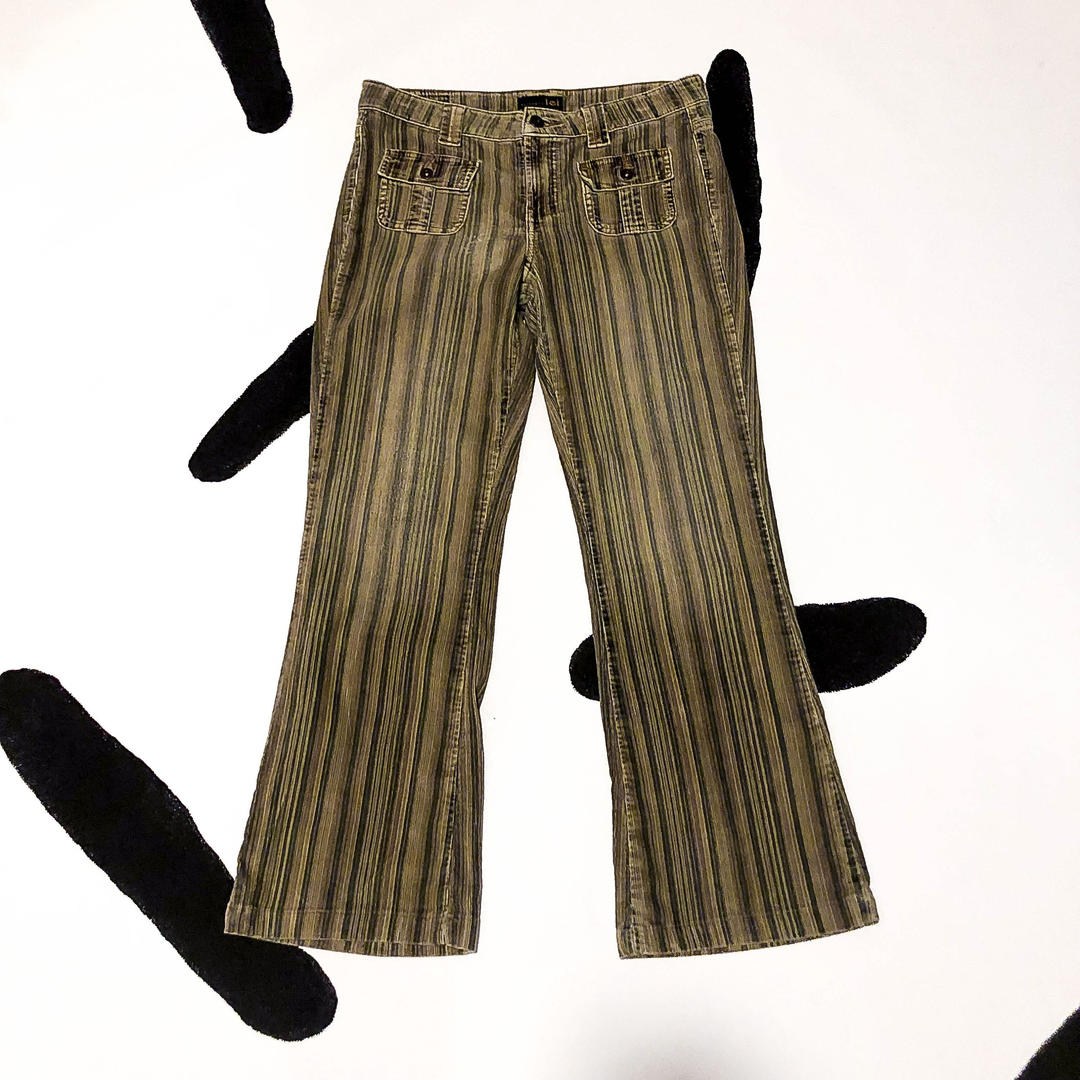 Bibliok /LEONIAS manish striped pants - クロップドパンツ