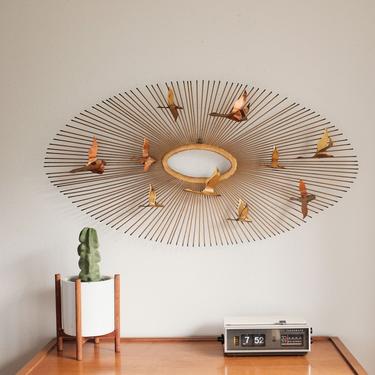 Mid-Century C. Jere Sunburst Birds / Curtis Jere Vintage