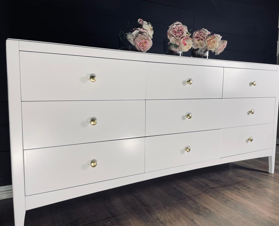 Stunning large Modern dresser console Credenza solid wood customizable color The Dresser