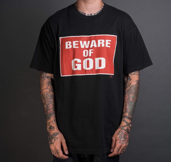 偉大な Vintage 1994 Marilyn Manson Beware of God T-Shirt | Mills トップス