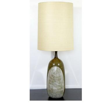 Mid Century Modern Sy Allan Designs Ceramic Studio Table Lamp 1960s Earth Tone 