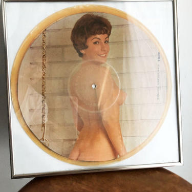 Vintage Pinup Girl PICTURE DISC Vinyl Record Album 1950's, 1960's Mid Century Nude, Tom Jones Music Green Grass LP Music Wall Picture Frame 