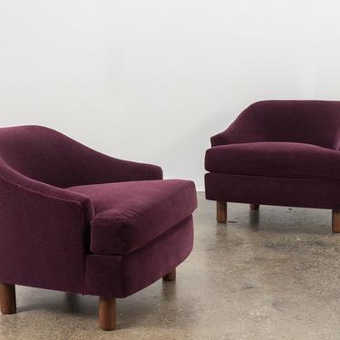 Selig Club Chairs in Mohair 