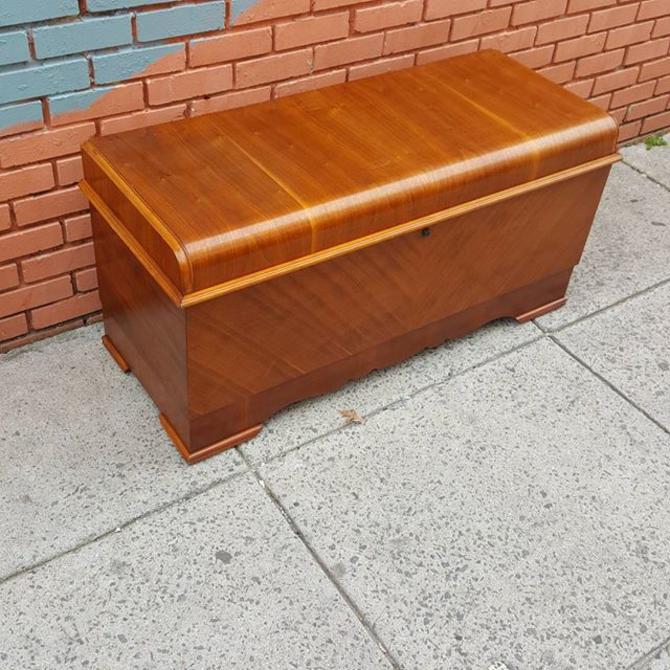 SOLD Lane Waterfall Style Cedar Chest, 230. from Mom N Pop Antiques