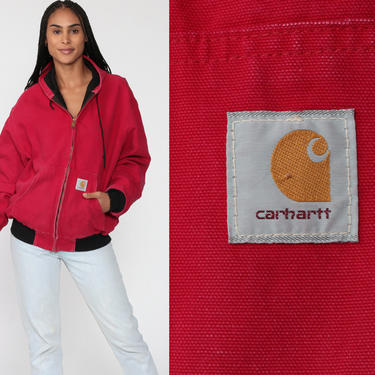 Vintage Carhartt Sweatshirt Womens Medium Red Work Wear Hoodie – Proper  Vintage