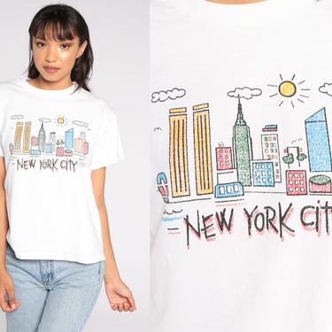  NEW YORK City EST 1624 Classic Retro Vintage US 90s Style  Premium T-Shirt : Clothing, Shoes & Jewelry