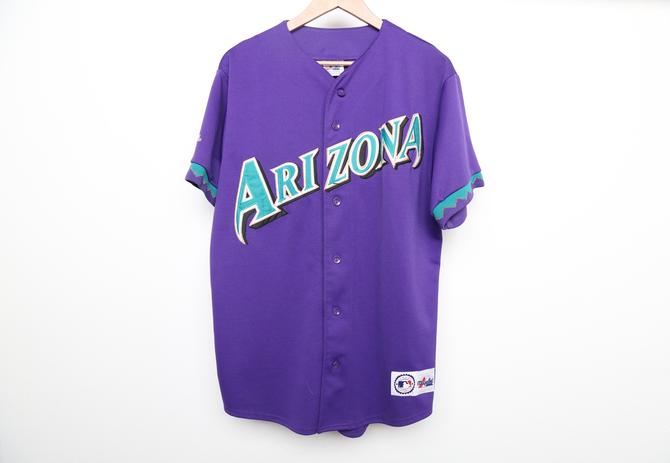 Vintage Diamondbacks Jersey Majestic Arizona Baseball Purple 