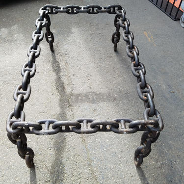Big heavy chain-link table base 46.75 x 18.25 x 28.5