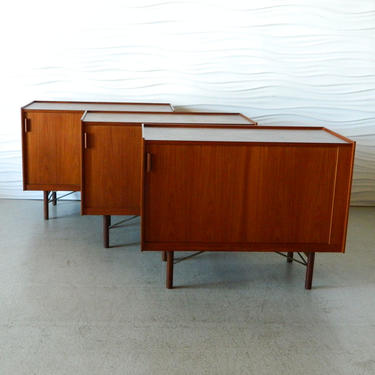 HA-16025 Teak Tambour Cabinets