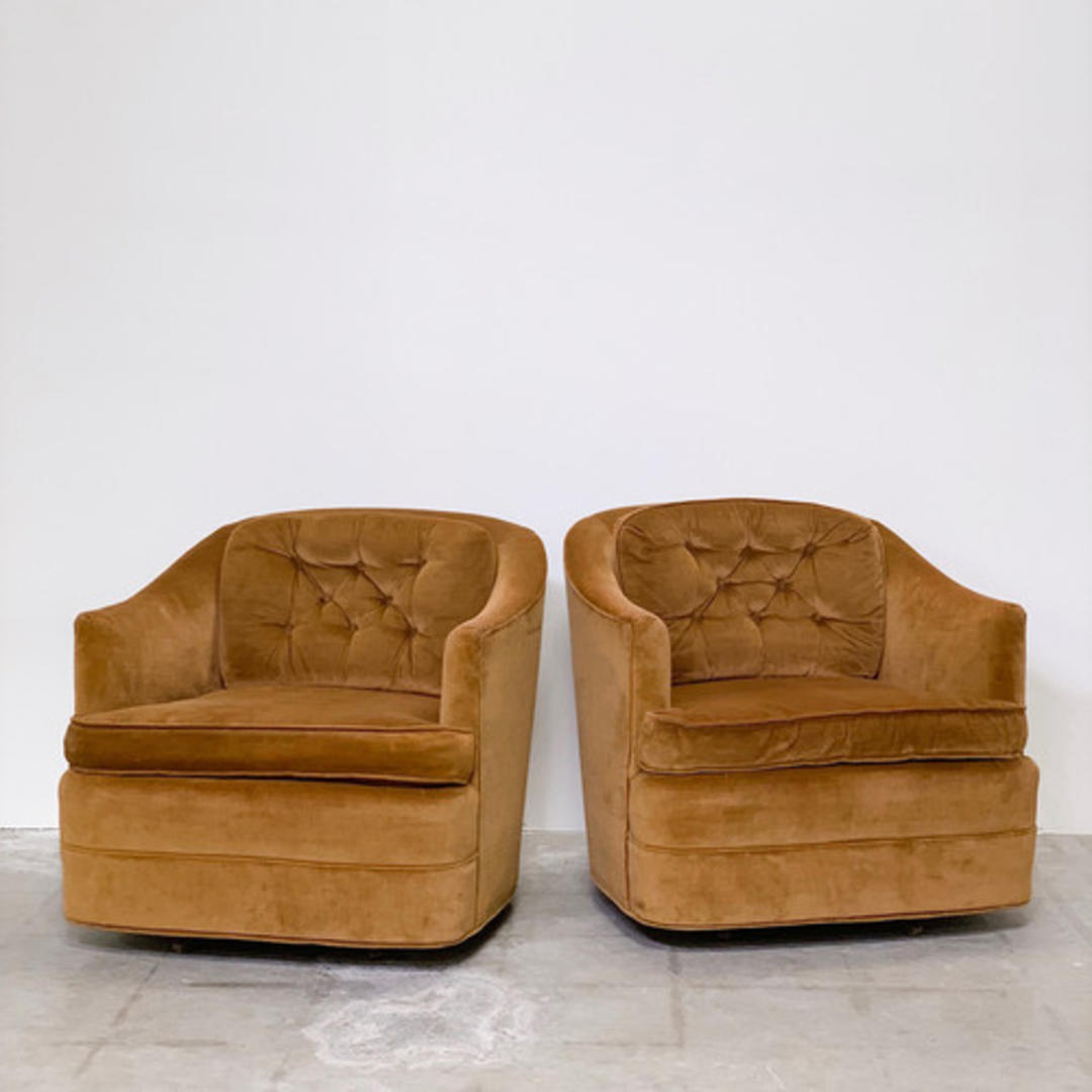 Vintage Gold swivel lounge chair Sunbeam Vintage Highland Park Los Angeles, CA