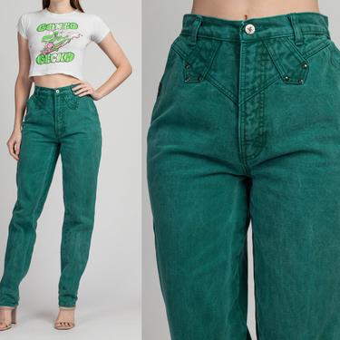 90s Wrangler High Waisted Emerald Green Jeans - Medium, 27.5 – Flying  Apple Vintage