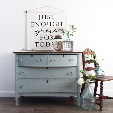Light Blue Painted Dresser - Refinished Dresser - Farmhouse Decor - TV Stand - Entryway Table - Painted Furniture - Changing Table - Buffet 