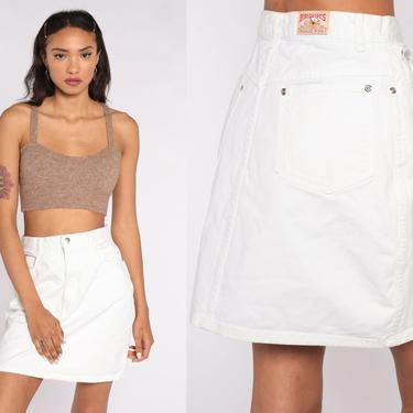 80s white mini top skirt