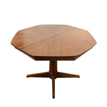 Walnut Dining Table Pedestal Dining Table Octagon Table Mid Century Modern 